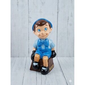 Vintage Walt Disney Productions Pinocchio Ceramic Figurine 9 Inch Sitting Crate